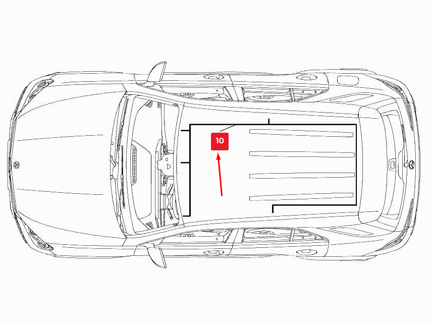 MERCEDES-BENZ GLE W167 Roof Electrical Wiring Harness A1675405119