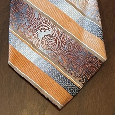 Van Heusen Orange 100 Silk Men  s Neck Tie Made In China