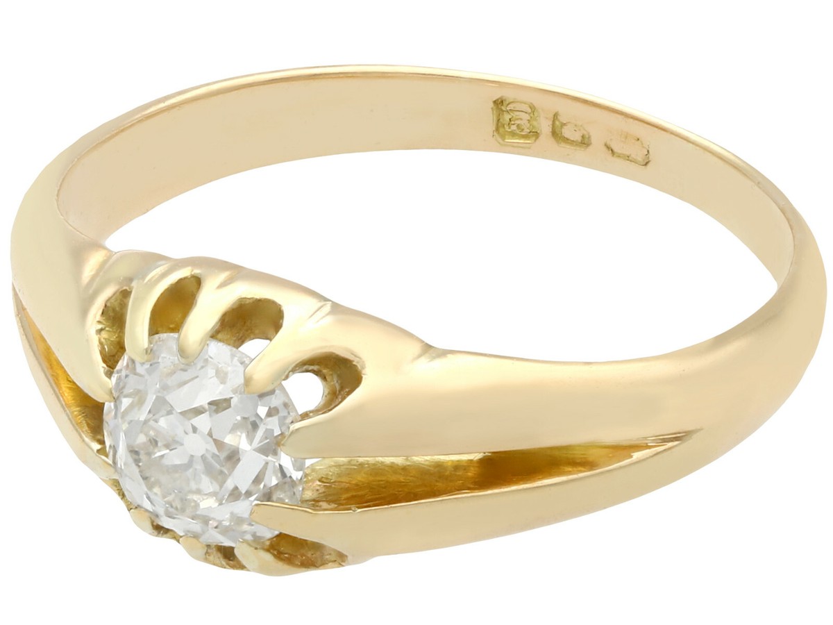 関税/送料込み【en route】18Kハートリング Antique 0.93 Ct Diamond 18k Yellow Gold Ring 1902 | eBay