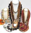 VINTAGE TO NOW BOHO THEMED FASHION /COSTUME JEWELRY NECKLACE LOT