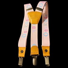Vintage Oshkosh B'gosh Pink Suspenders Wear 90s Toddler Girl Spell Out Overalls