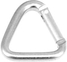 Carabiner Clip, Heavy Duty Auto Locking Clip, Triangle Carabiner, Anti Silver