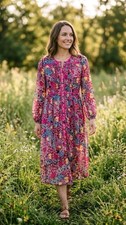 ASOS Women's Floral Hi-Low Sheer Long Sleeve Maxi Size 10