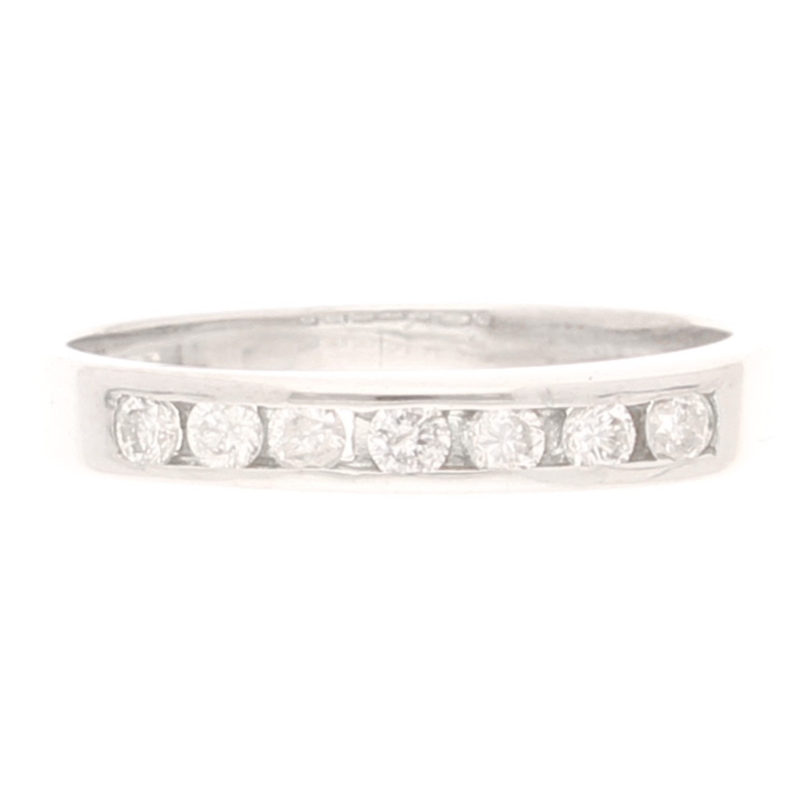 18Carat White Gold 0.20ct Diamond Channel Set Eternity Ring (Size K) 3mm Wide