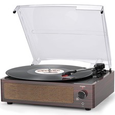 Vintage Record Player With Speakers Turntable For Vinyl Records Beltdriven Turnt