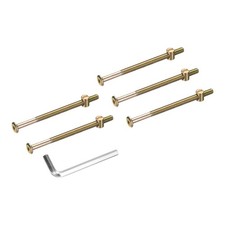 5Pcs Bed Frame Bolts M8x120mm Hex Socket Head Cap Screws Bolts with Barrel Nuts