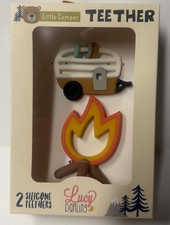 Mordedores de silicona Lucy Darling Little Camper juguete sensorial, fogata y cámper