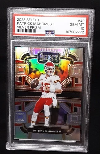 Panini Select 2023 Patrick Mahomes II #49 Concourse Silver Prizm PSA 10 Chiefs