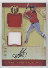 2017 Chronicles Gold Standard Rookie Jersey Double 6/199 Sam Travis Auto eu8