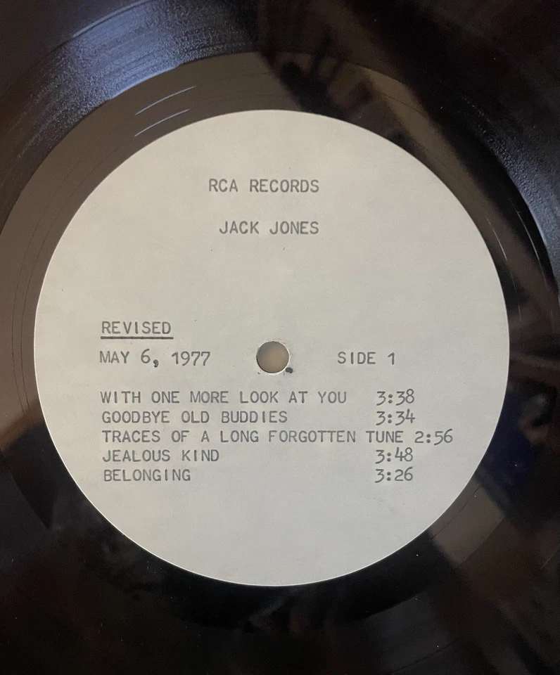 Jack Jones With One More Look At You Test Pressing & Promo Album Vinyl - Image 2 of 4