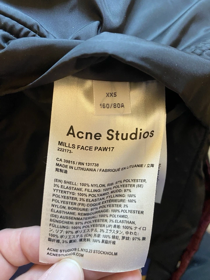 Rare Designer Acne Studios 2017 Bomber Jacket Coat Excellent Condition XXS - Image 3 of 4