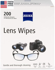 Pre-Moistened Lens Cleaning Wipes, 200 Count