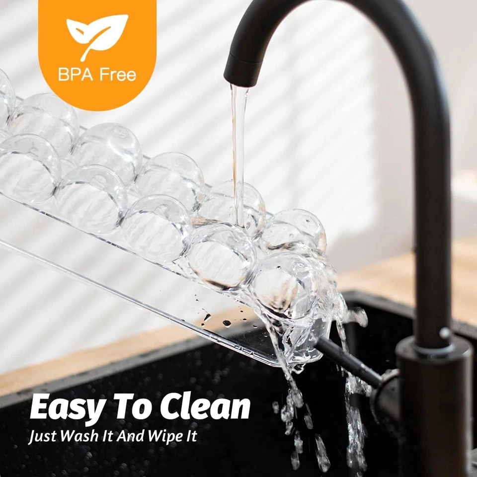 14,egg holder for fridge, Clear Plástic Egg, Dispensar Stackable, Eggs Organizer - Image 4 of 4