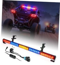 30'' UTV LED Chase Light Bar w/ 1.75''-2'' Roll Cage Mount Bracket Rear RBYBR