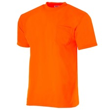 Hi Vis Work Safety High Visibility Plain Green/Orange Sport Short Sleeve T-shirt