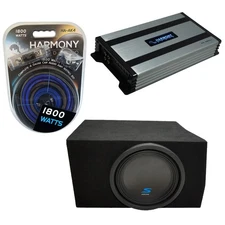 Fits 05-14 Ford Mustang Coupe Alpine S-W12D4 Single 12 Sub Box HA-A800.1 Amp