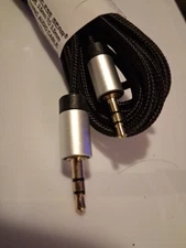 TWO - Aux Cord Black COLOR 10ft 3.5mm TO 3.5mm Male to Male BL1896 WIRELESS GEAR