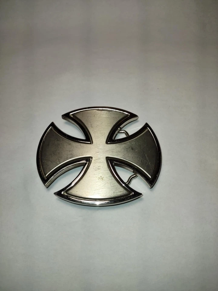 Hebilla de cinturón de skate independiente de acero inoxidable plateado vintage Foto 4 de 4