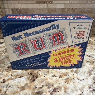RARE VINTAGE 1988 NOT NECESSARILY RUM CARD GAME SHAYGO ENTERPRISES FREE SHIP