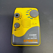 Vintage 1995 Coby CX-19 Ultra Slimline Portable AM/FM Sports Radio Speaker