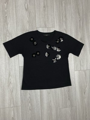 Max Mara Weekend T-Shirt schwarz Strass
