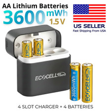 Cargador Litio Inteligent  4 Pilas AA Recargable 3600mwh 1.5v USB-C