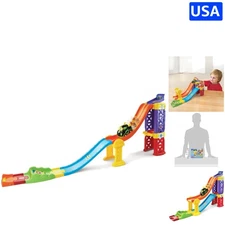 Vibrant 3-in-1 Launch and Play Raceway - Ideal for Toddlers Aged 1-5