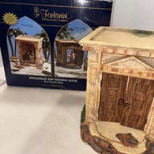 FONTANINI ITALY 5" LITED SYNAGOGUE/WEDDING NATIVITY VILLAGE 54305 MIB