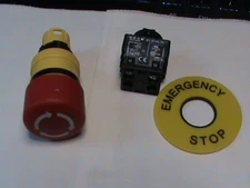 Lot of 2 EUS-61-3440.41/047 Push Button Twist Release Emergency Stop Button