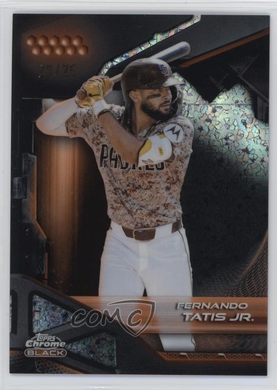 2026 Topps Chrome Black Orange Mini-Diamond Refractor 20/25 Fernando Tatis Jr