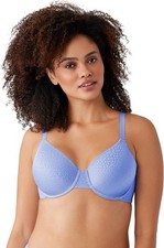 Wacoal 853303 Womens Back Appeal Lightly Padded T-Shirt Underwire Bra Blue Hydra