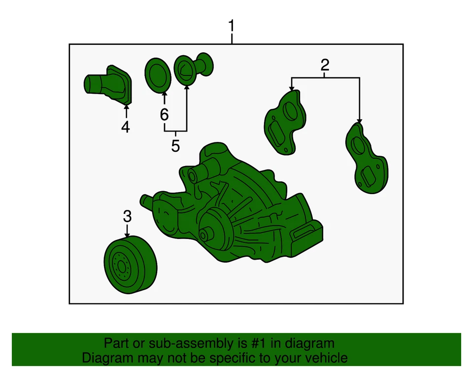 Kit de bomba de agua de motor genuino GM 07-20 Cadillac Chevrolet GMC Hummer 19434033 Foto 4 de 4
