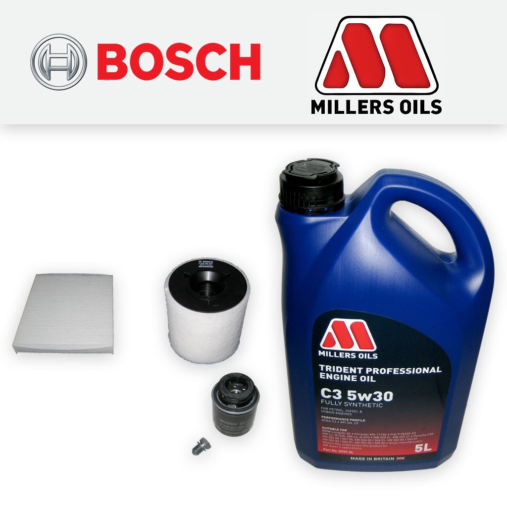 SERVICE KIT for AUDI A1 1.4 TFSI CAXA OIL AIR CABIN FILTERS +OIL (2010-2010)