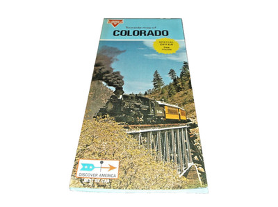 1969 CONOCO CONTINENTAL OIL COLORADO TOURAIDE MAP