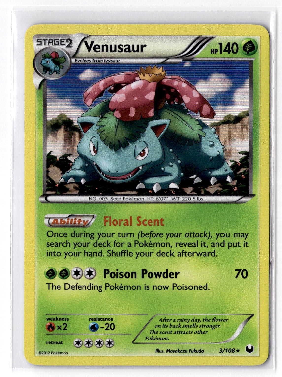 Venusaur Holo Rare Dark Explorers 3/108 NM