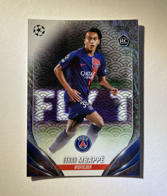 2023-24 Topps Jade White UCL Ethan Mbappe #181 RC /99 PSG