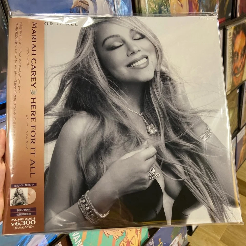 Mariah Carey Here For It All Pink vinyl Japan Edition LP MCHFIA001J w/Post Card - Image 2 of 4