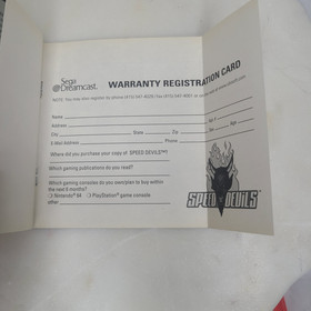 Speed Devils Sega Dreamcast *INSTRUCTION MANUAL ONLY* Authentic Original