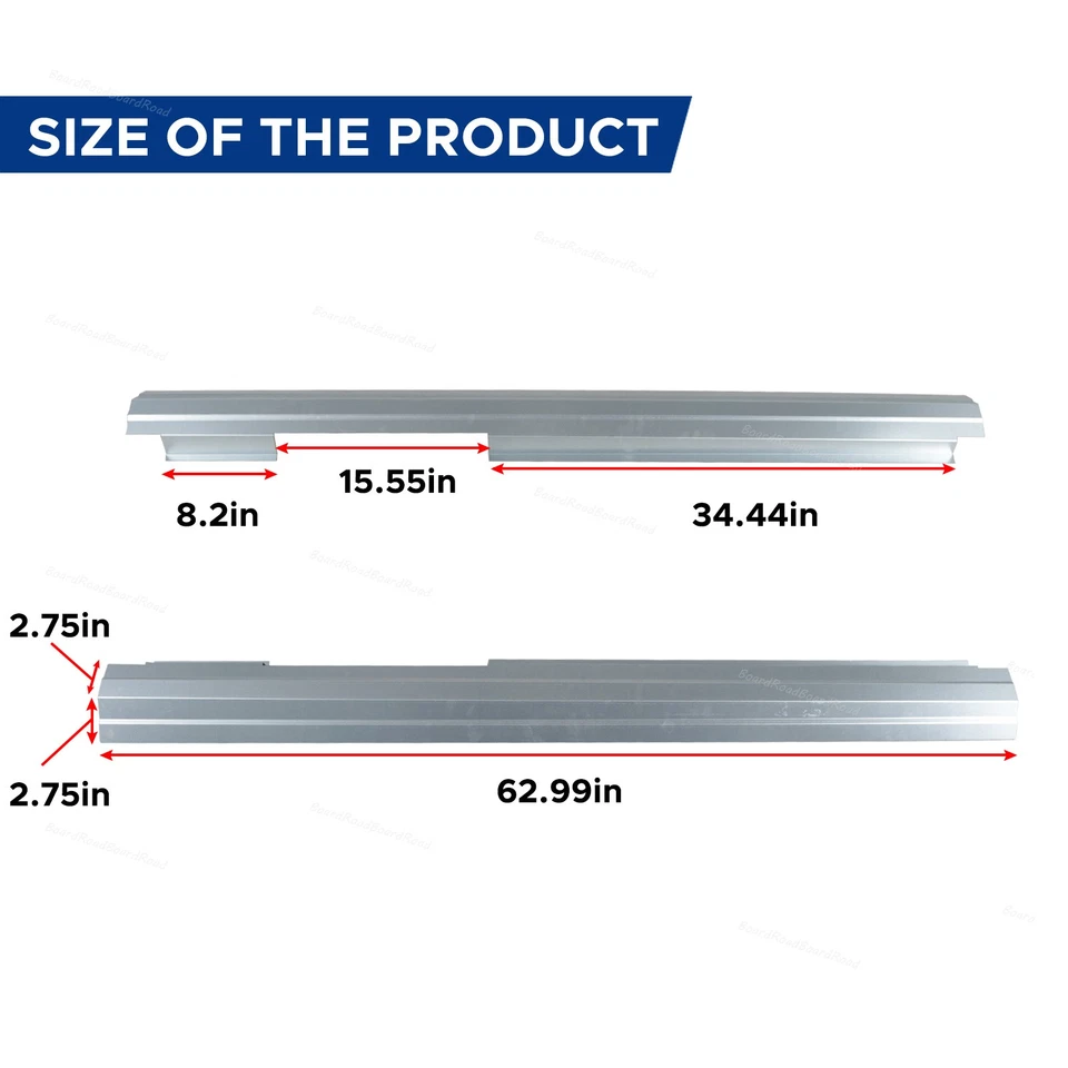Rocker Panel & Lower Front Repair Kit Fit For 06-14 Honda Ridgeline 4 DR 4Pc Kit - Image 4 of 4