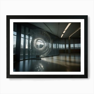 Kreis im Weltraum Kunstdruck gerahmt Wandbild Poster Leinwanddruck Bild