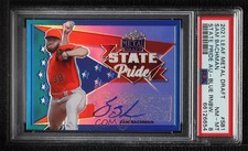 2021 Leaf Metal Draft State Pride Blue Rainbow 15/35 Sam Bachman PSA 8 Auto 0s2w