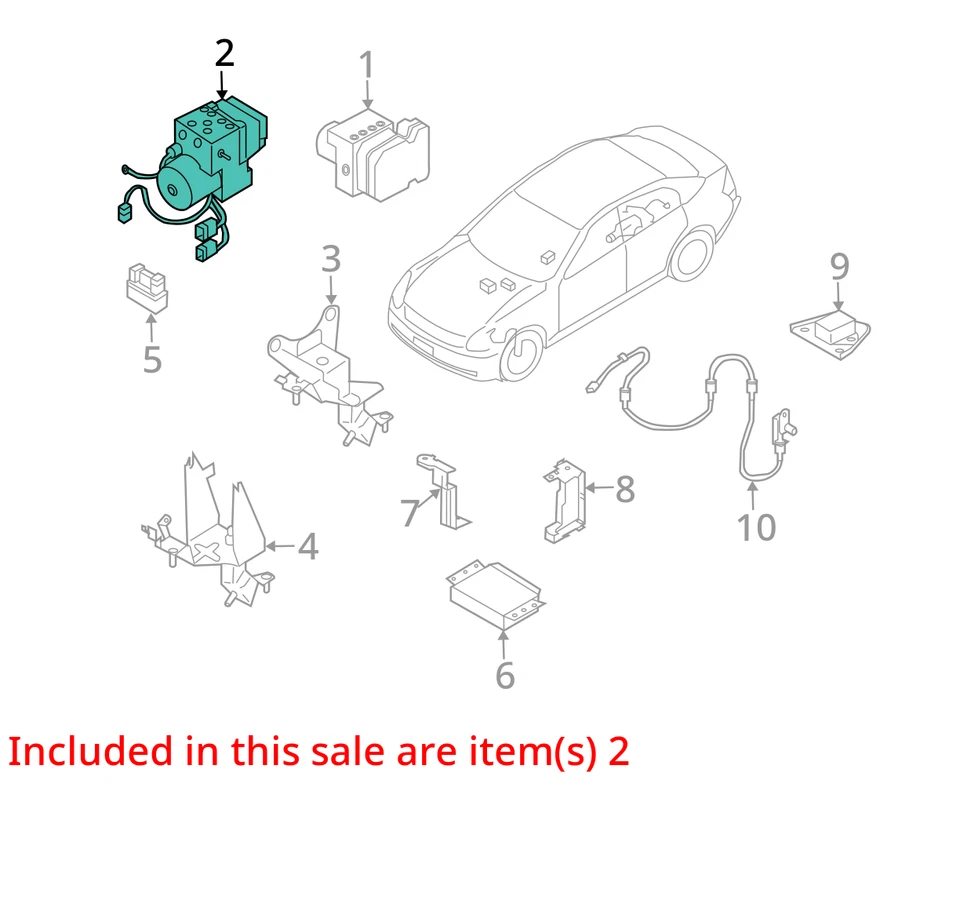2003-2007 Infiniti G35 Abs Pump Control Module U3VXL - Image 3 of 4