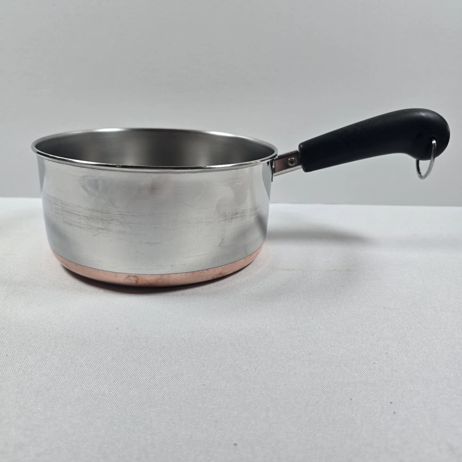 VTG REVERE WARE 2 QT 93e SAUCE PAN Copper Bottom Clinton IL USA