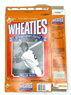 1992 General Mills Wheaties Cereal Box 60 Years of Sports Heritage - Willie Mays