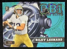 2025 Wild QB1 Riley Leonard TRUE 1/1 TEAL HoloFoil Illuminated Notre Dame Rookie