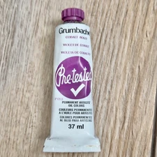 Grumbacher Pre-Tested Artists Oil Color Cobalt Violet 37ml Unused Read