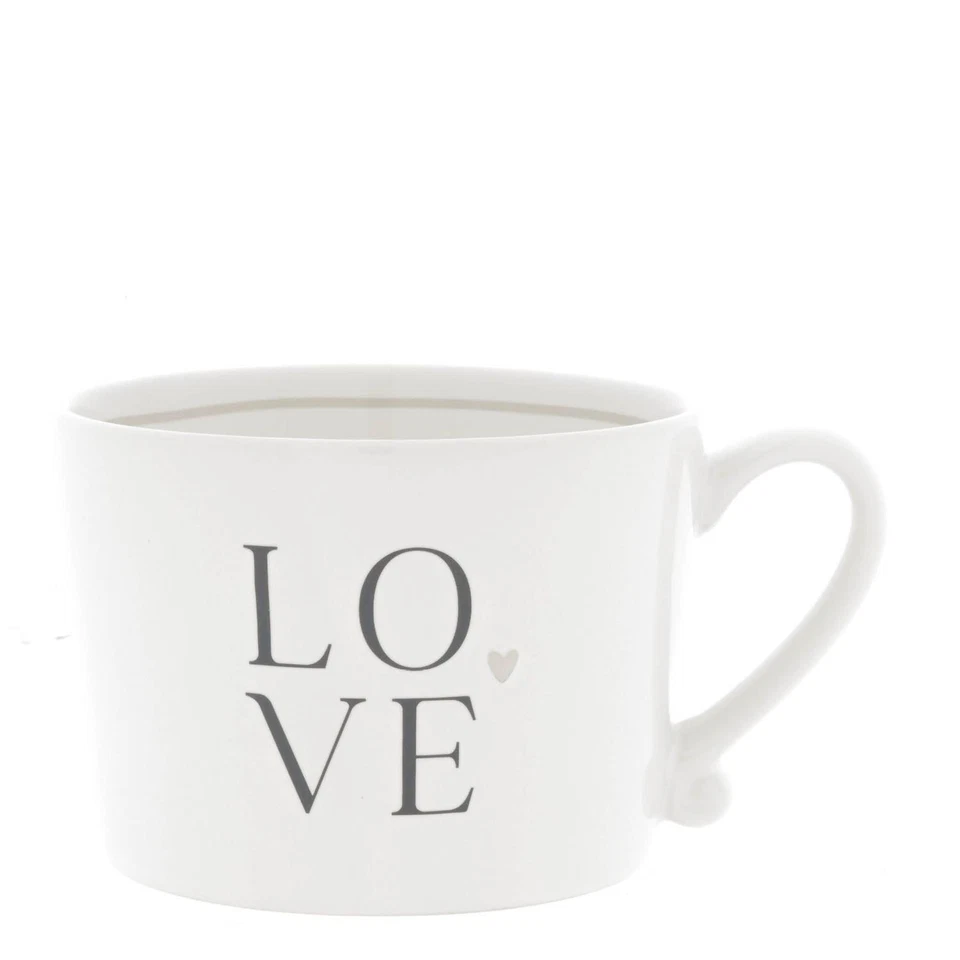 Set of 6 Cups, Mugs Font Mix White Black 270ml Ceramic Bastion Collections - Image 3 of 4