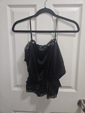Vintage Jill Andrea Black Camisole Elastic Bottom