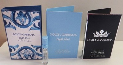 Dolce & Gabbana Light Blue EDT,Capri in Love EDP, K EDP Spray 3.Stück Herren