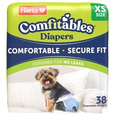 Hartz Comfitables XS Disposable Dog Diapers 38ct Super Absorbent Secure Fit